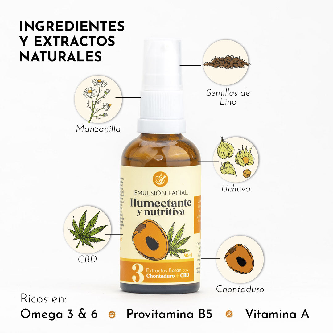 Emulsión Facial Humectante y Nutritiva x50ml